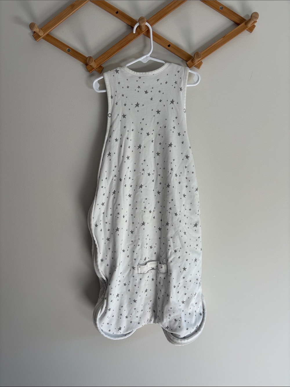 Woolino 4 Season Ultimate Baby Sleep Bag Star White Sz 2–24M Merino Wool Cotton - Picture 5 of 7